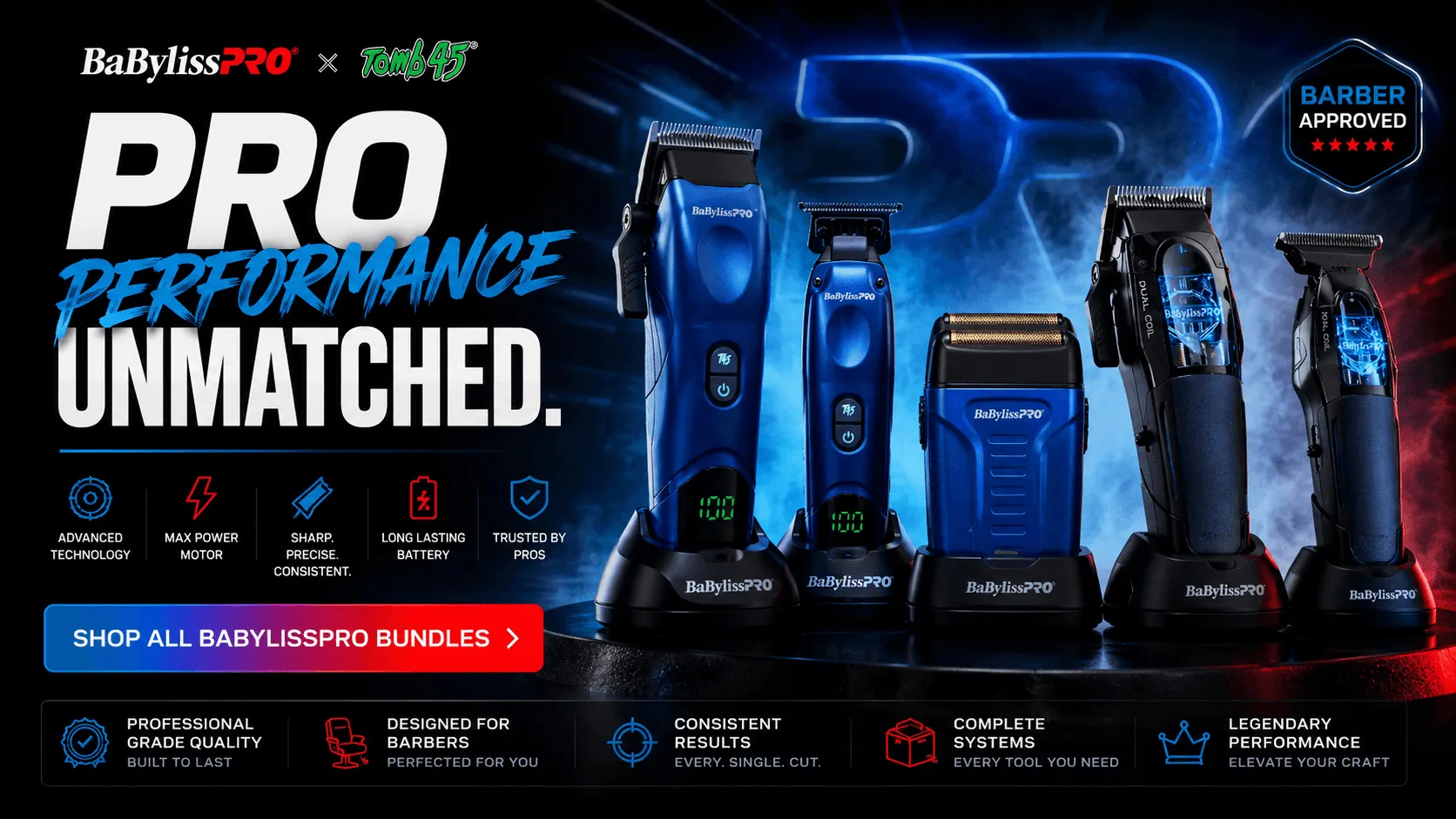 BaBylissPRO x Tomb45 bundle — pro performance kit